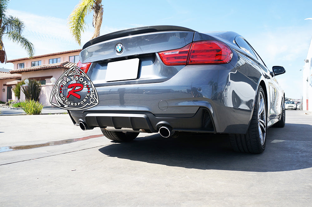 MP Style Rear Diffuser For 2014-2020 BMW 4-Series F32 F33 F36 (Dual Outlets Single Tip) - Bayson R Motorsports
