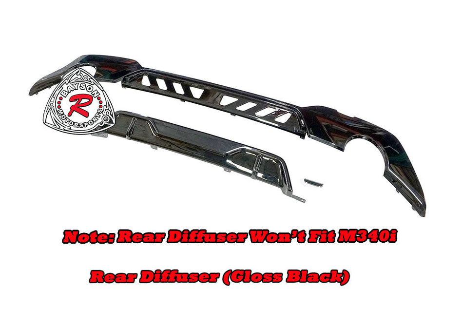 MP Style Lip Kit (Gloss Black) For 2019-2022 BMW 3-Series G20 / G21 - Bayson R Motorsports