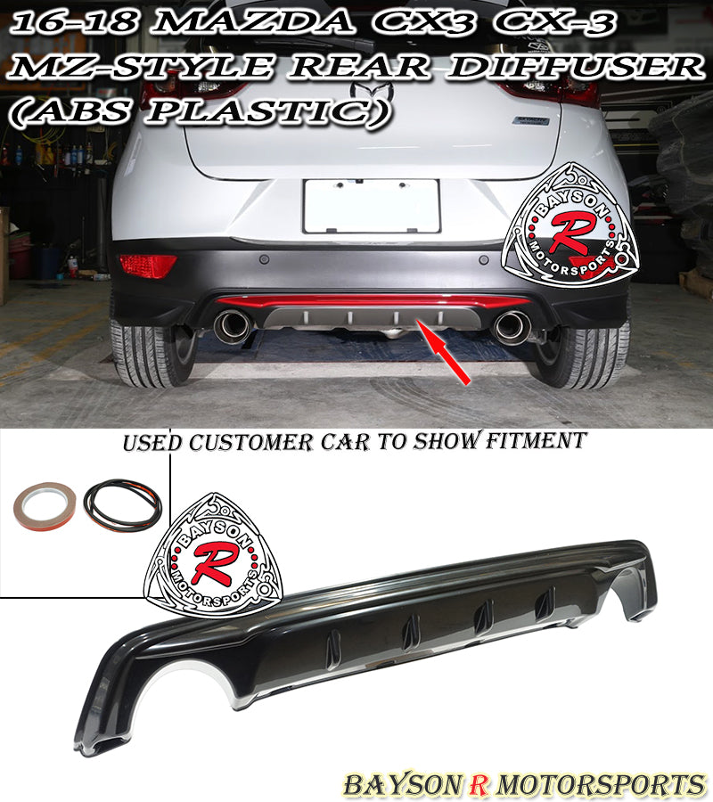 MZ Style Rear Diffuser For 2016-2021 Mazda CX-3 - Bayson R Motorsports