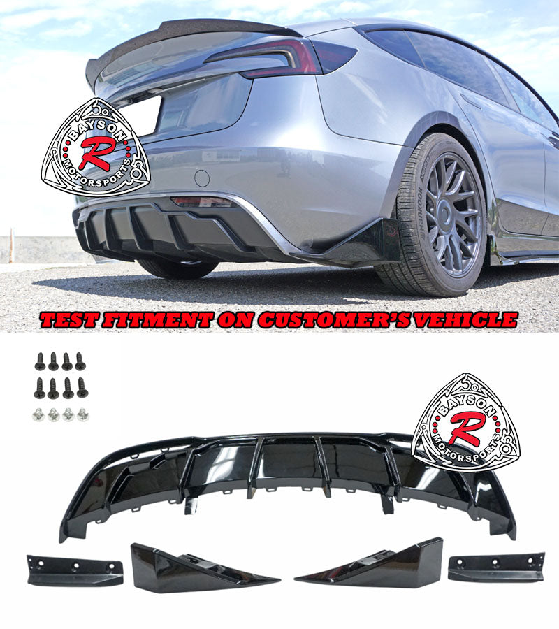 F Style Rear Diffuser For 2024-2025 Tesla Model-3