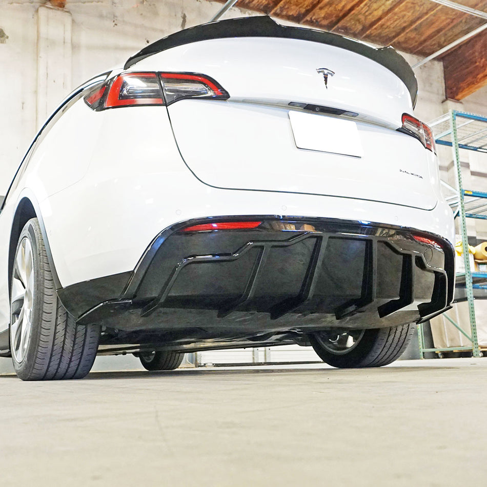 F Style Rear Diffuser For 2020-2024 Tesla Model-Y