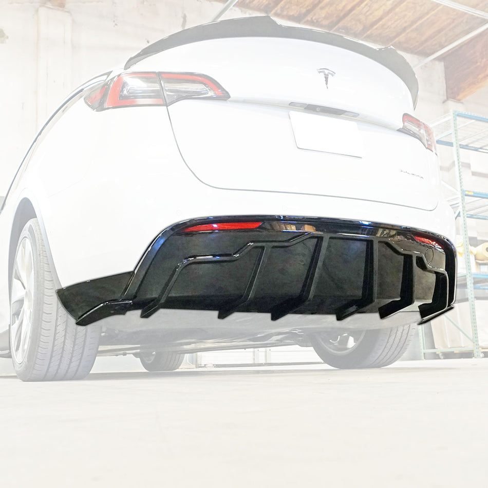 F Style Rear Diffuser For 2020-2024 Tesla Model-Y