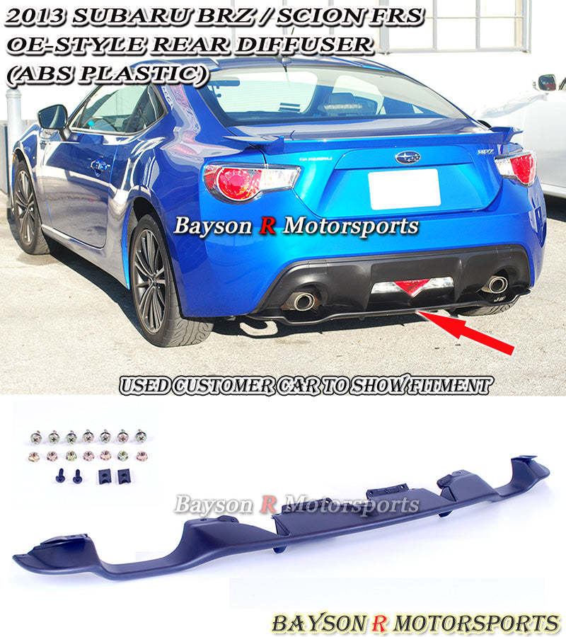 OE Style Rear Diffuser For 2012-2021 Subaru BRZ / 2012-2016 Scion FR-S - Bayson R Motorsports