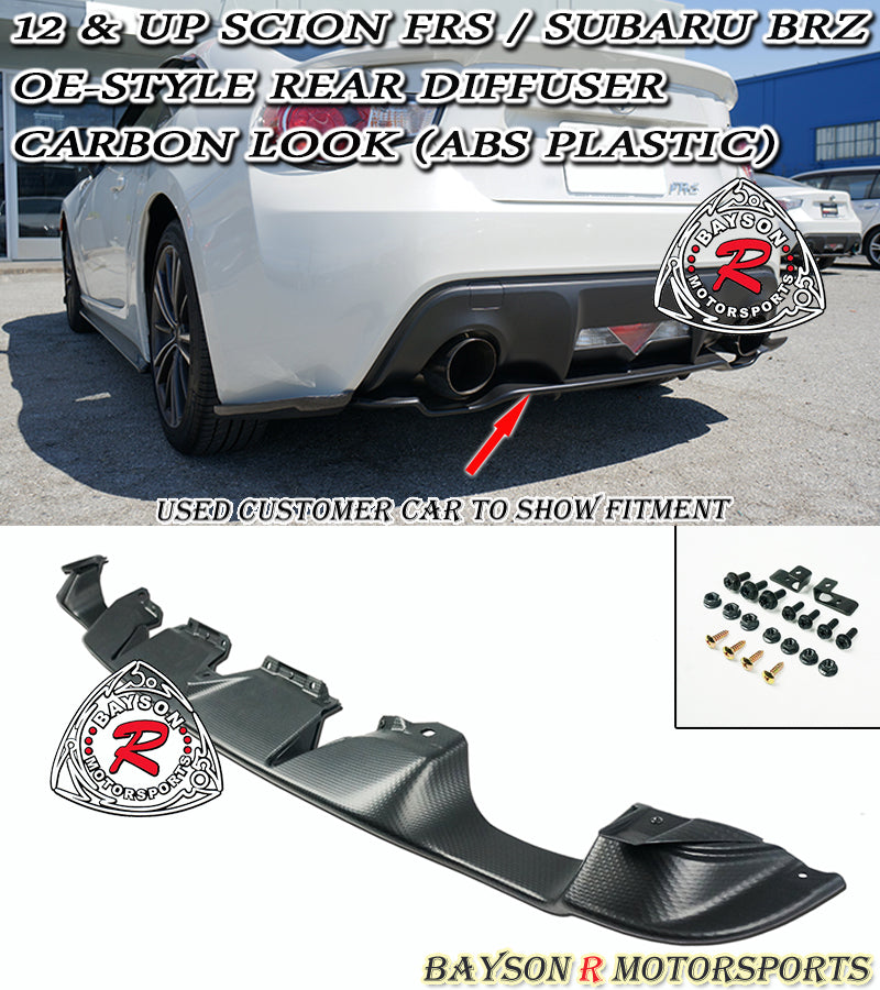 OE Style Rear Diffuser (Textured) For 2012-2021 Subaru BRZ / 2012-2016 Scion FR-S - Bayson R Motorsports