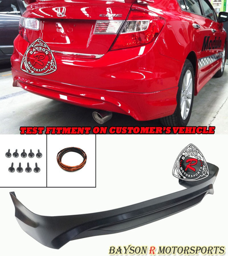 Mod Style Rear Lip For 2012 Honda Civic 4Dr - Bayson R Motorsports