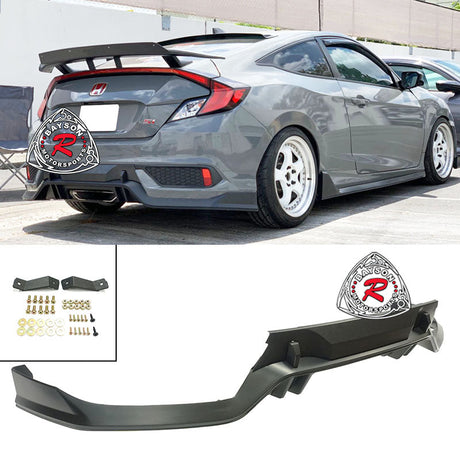 TR Style Rear Lip For 2016-2020 Honda Civic 2 Dr - Bayson R Motorsports