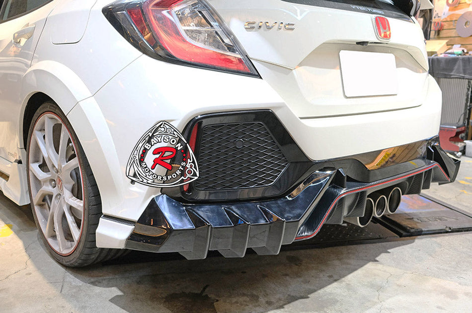 MU Style Rear Lip For 2017-2021 Honda Civic Type R FK8 ONLY - Bayson R Motorsports