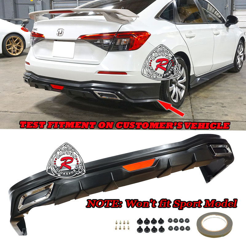 TH Style Rear Lip For 2022-2023 Honda Civic 4 Door Sedan Only (Won't fit Sport Model) - Bayson R Motorsports