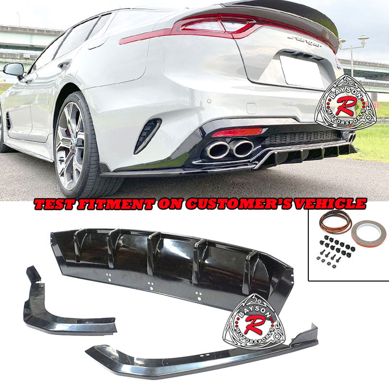 CK Style Rear Diffuser For 2018-2021 KIA Stinger - Bayson R Motorsports