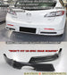 K Style Rear Aprons (Single Exhaust) For 2010-2012 Mazda 3 5Dr - Bayson R Motorsports