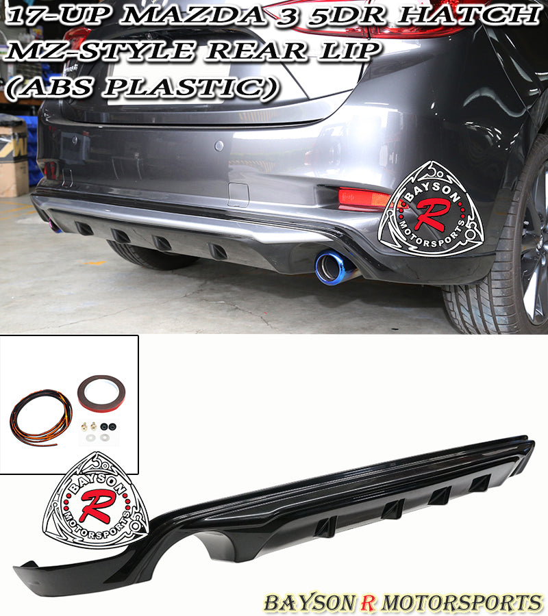 MZ Style Rear Lip For 2017-2018 Mazda 3 5Dr | Bayson R Motorsports