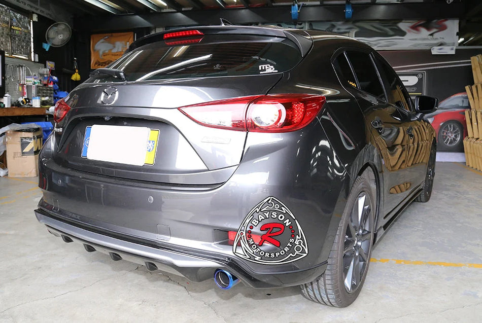 MZ Style Rear Lip For 2017-2018 Mazda-3 (5Dr Hatchback)