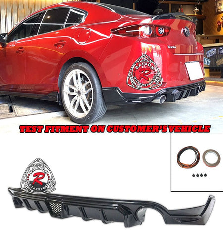 MZ Style Rear Lip For 2019-2022 Mazda 3 4 Dr - Bayson R Motorsports