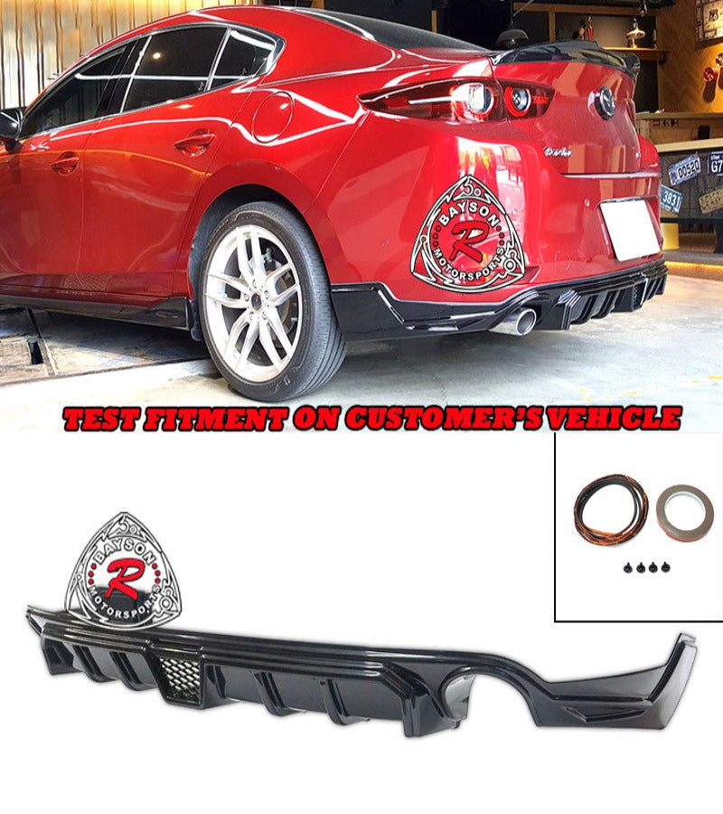 MZ Style Rear Lip For 2019-2022 Mazda 3 4 Dr - Bayson R Motorsports