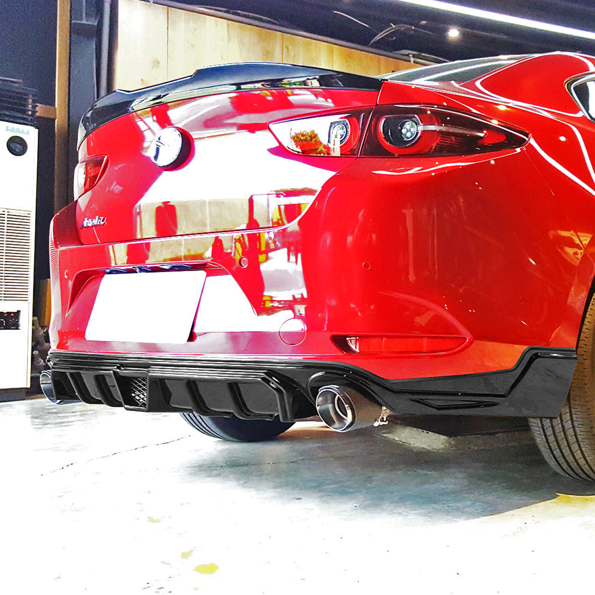 Bayson R Motorsports MZ Style Rear Lip For 2019-2024 Mazda-3 (4Dr Sedan)