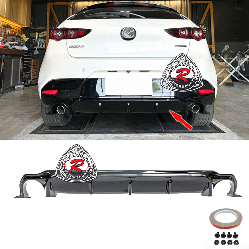 MP Style Rear Lip For 2019-2025 Mazda-3 (5Dr Hatchback)