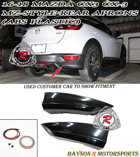 MZ-Style Rear Aprons For 2016-2021 Mazda CX-3 - Bayson R Motorsports