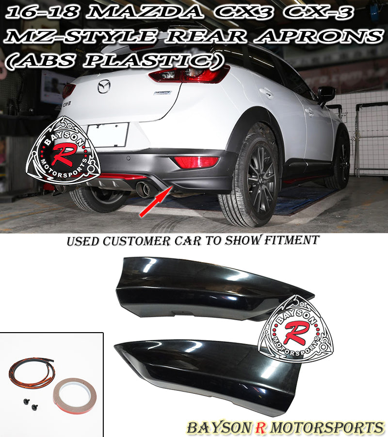 MZ-Style Rear Aprons For 2016-2021 Mazda CX-3 - Bayson R Motorsports