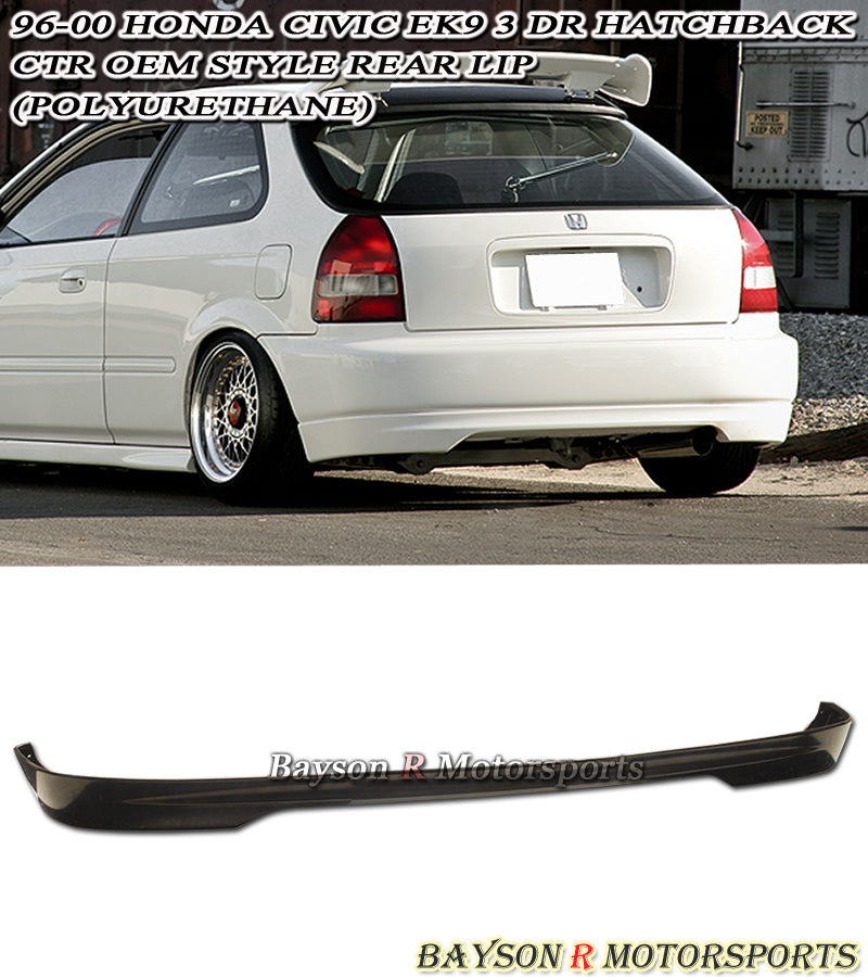 CTR Style Rear Lip For 1996-2000 Honda Civic 3Dr - Bayson R Motorsports