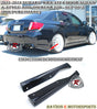 A Style Rear Aprons For 2011-2014 Subaru WRX STi 4Dr - Bayson R Motorsports