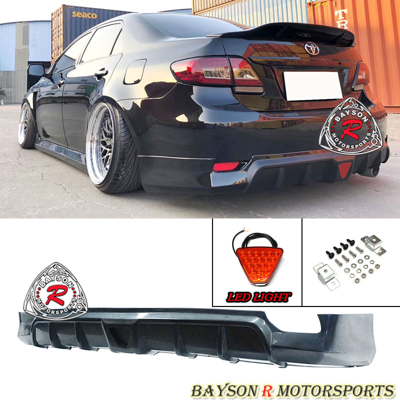 T-Style Rear Lip For 2011-2013 Toyota Corolla - Bayson R Motorsports