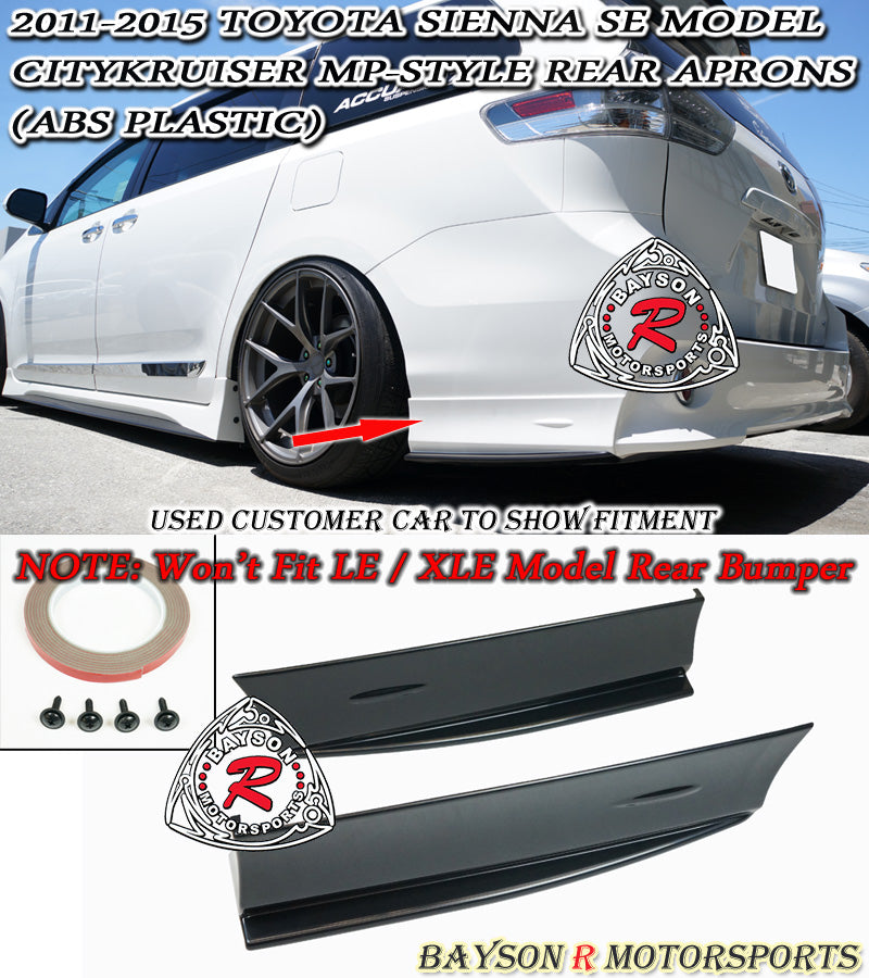 Citykruiser MP Style Rear Aprons For 2011-2020 Toyota Sienna (SE) - Bayson R Motorsports