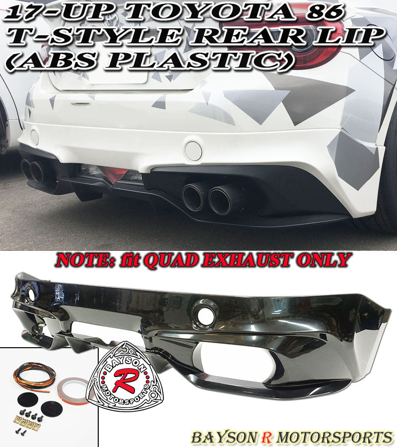 T Style Rear Lip For 2017-2021 Toyota 86 (Quad Exhaust) - Bayson R Motorsports