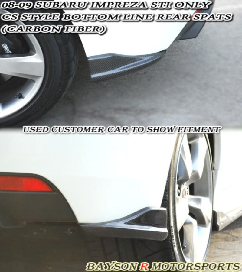 CS Style Rear Aprons (Carbon Fiber) For 2008-2014 Subaru STi 5Dr - Bayson R Motorsports