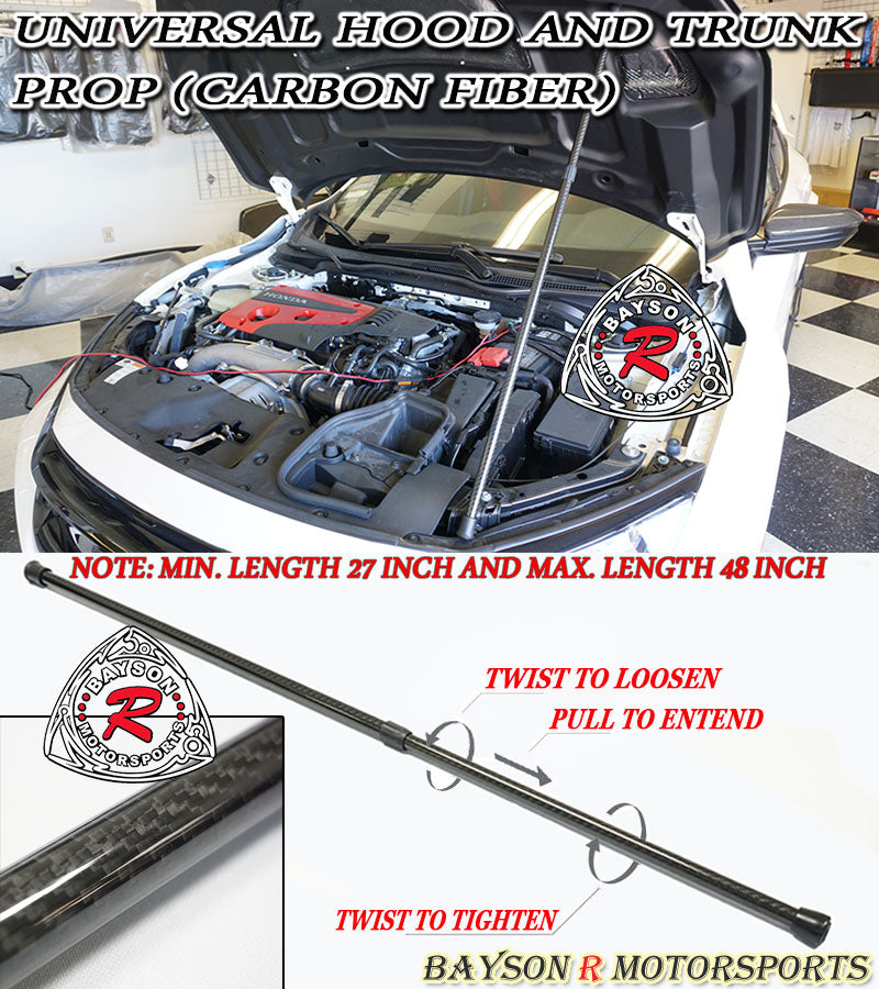 Universal Hood and Trunk Prop (Carbon Fiber) - Bayson R Motorsports