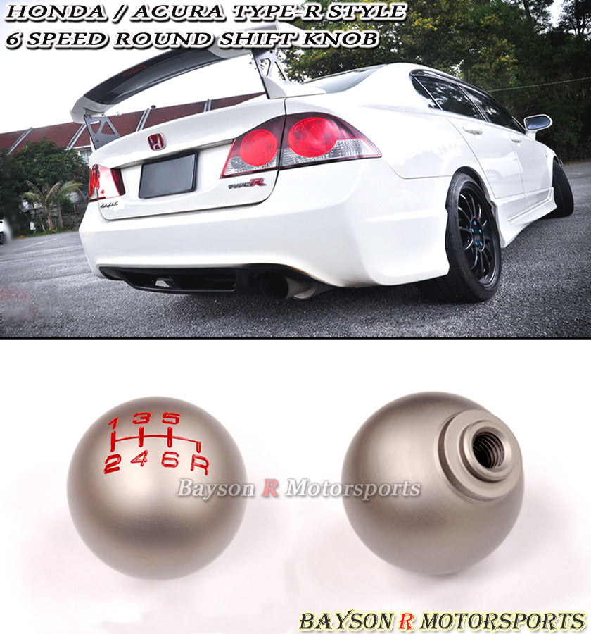 TR Style Round Shift Knob For Honda / Acura (6-Speed Manual) - Bayson R Motorsports