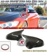 Add-On Side Mirror Covers (Carbon Fiber) For 2015-2020 BMW M3 F80 / M4 F82 F83 - Bayson R Motorsports