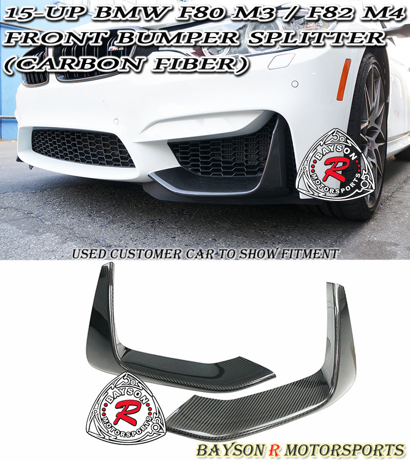 MP Style Front Splitter (Carbon Fiber) For 2015-2020 BMW M3 F80 / M4 F82 F83 - Bayson R Motorsports