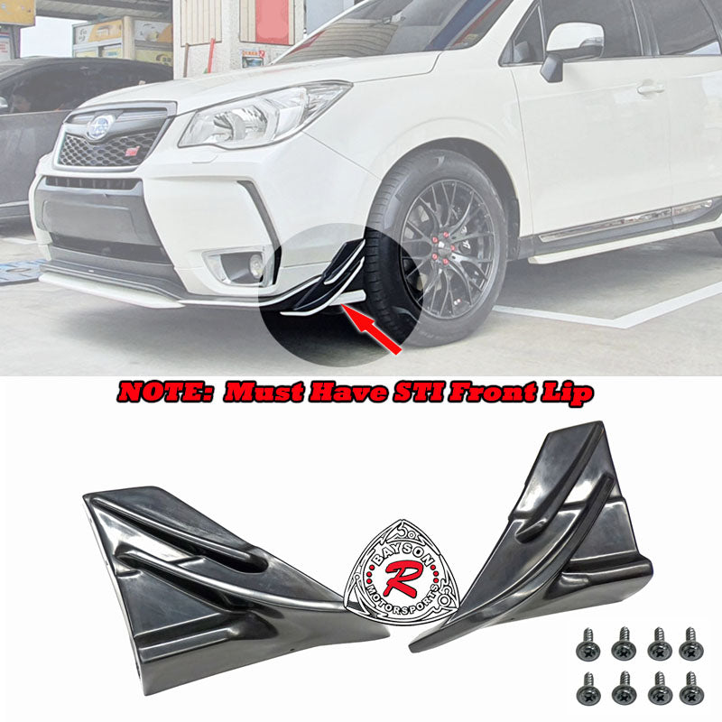 DM Style Front Side Splitter (Polyurethane) For 2014-2018 Subaru Forester XT - Bayson R Motorsports