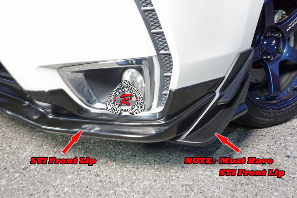 DM Style Front Side Splitter (Polyurethane) For 2014-2018 Subaru Forester XT - Bayson R Motorsports