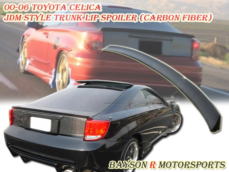 JDM Style Spoiler (Carbon Fiber) For 2000-2006 Toyota Celica - Bayson R Motorsports