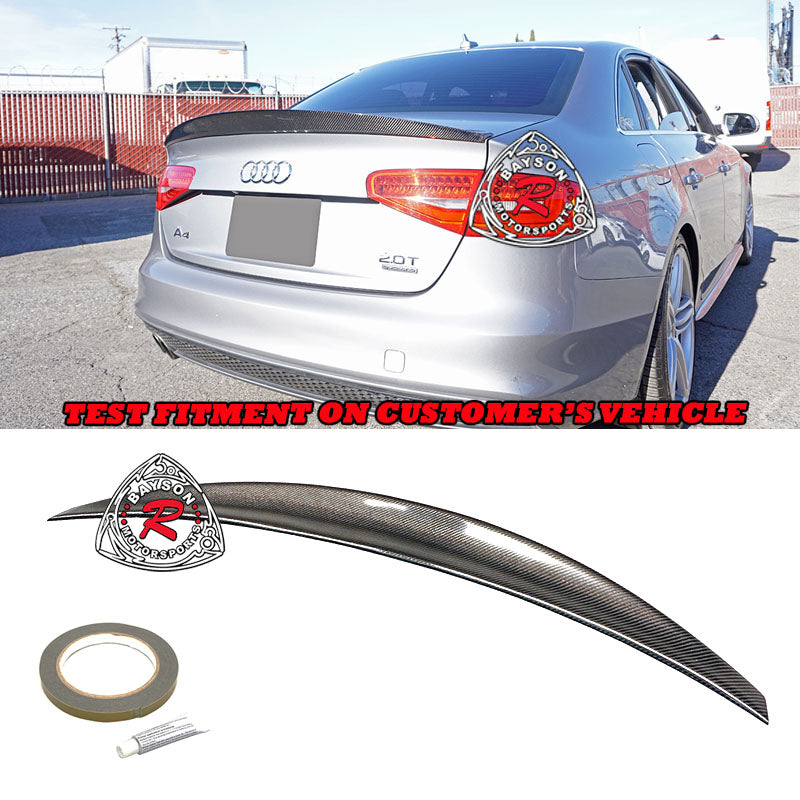 DT Style Spoiler (Carbon Fiber) For 2013-2016 Audi A4 (B8.5) - Bayson R Motorsports