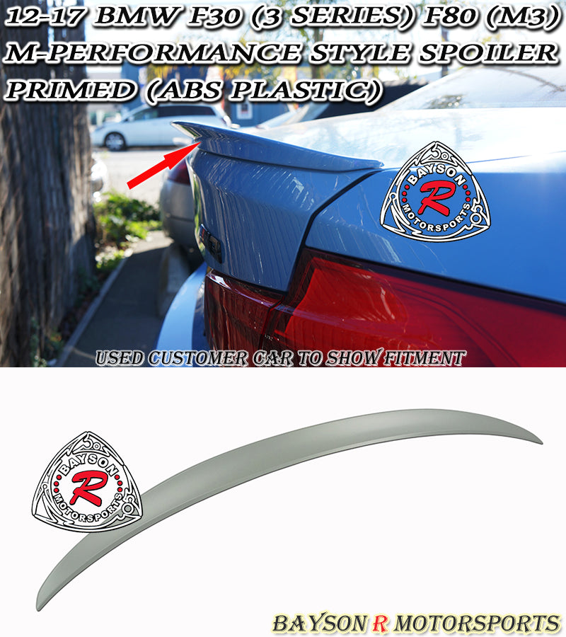 MP Style Spoiler For 2012-2018 BMW 3-Series F30 / 2015-2020 BMW M3 F80 - Bayson R Motorsports