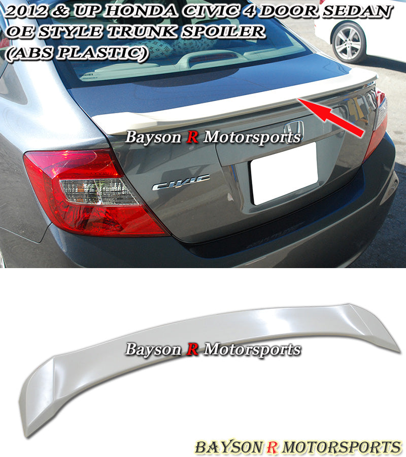 OE Style Spoiler For 2012-2015 Honda Civic 4Dr - Bayson R Motorsports