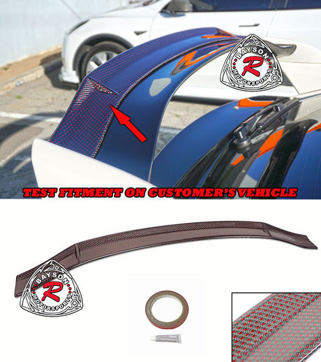 ZR Style Gurney Flap (Red Carbon Fiber) For 2017-2021 Honda Type R FK8 - Bayson R Motorsports