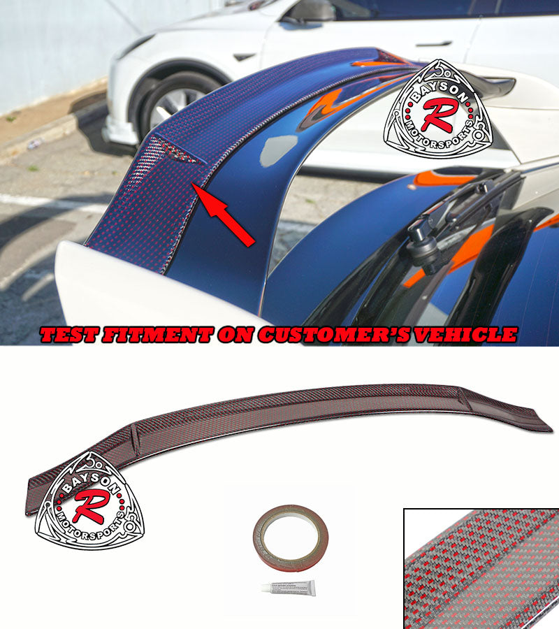 ZR Style Gurney Flap (Red Carbon Fiber) For 2017-2021 Honda Type R FK8 - Bayson R Motorsports