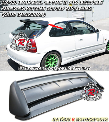 Seeker Style Spoiler For 1996-2000 Honda Civic 3Dr - Bayson R Motorsports