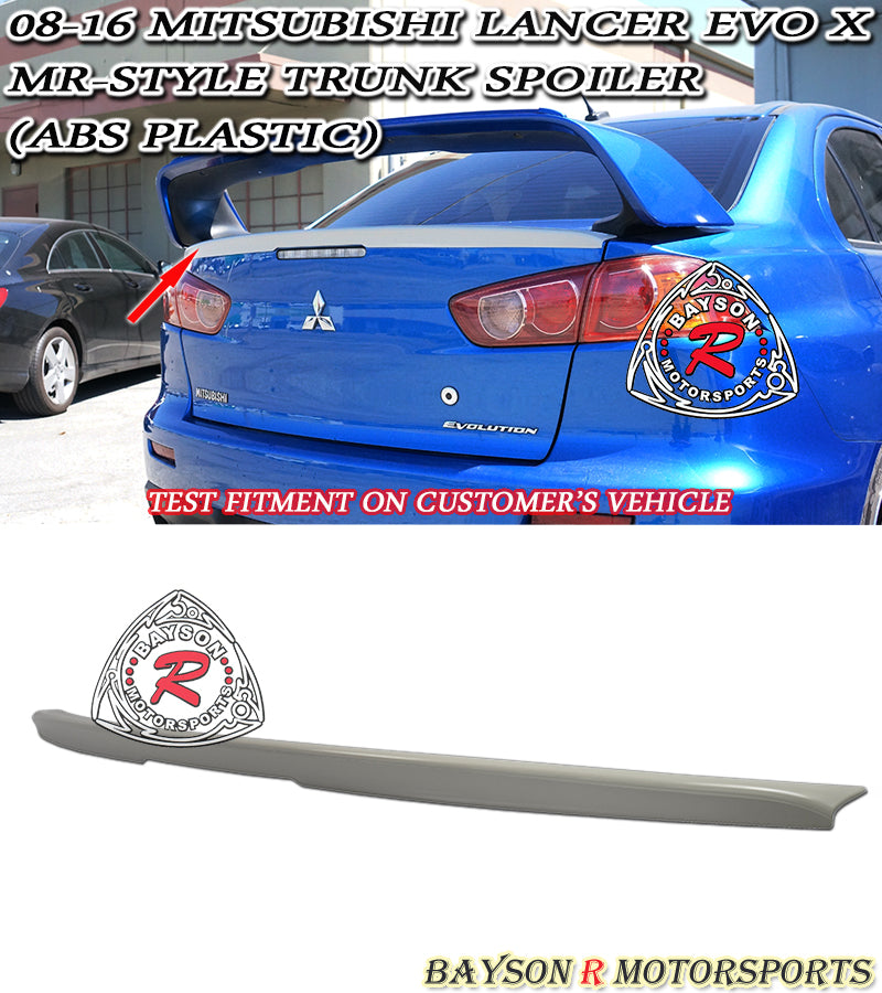 MR Style Spoiler For 2008-2015 Mitsubishi Evolution 10 - Bayson R Motorsports