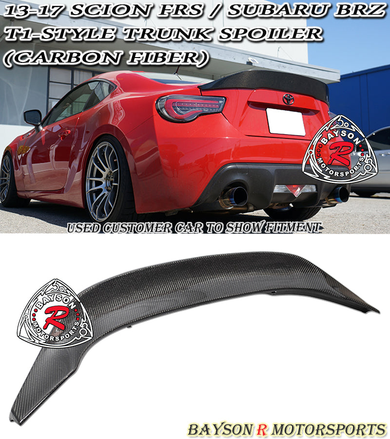 T1 Style Spoiler (Carbon Fiber) For 2012-2020 Toyota 86 / Scion FR-S / Subaru BRZ - Bayson R Motorsports