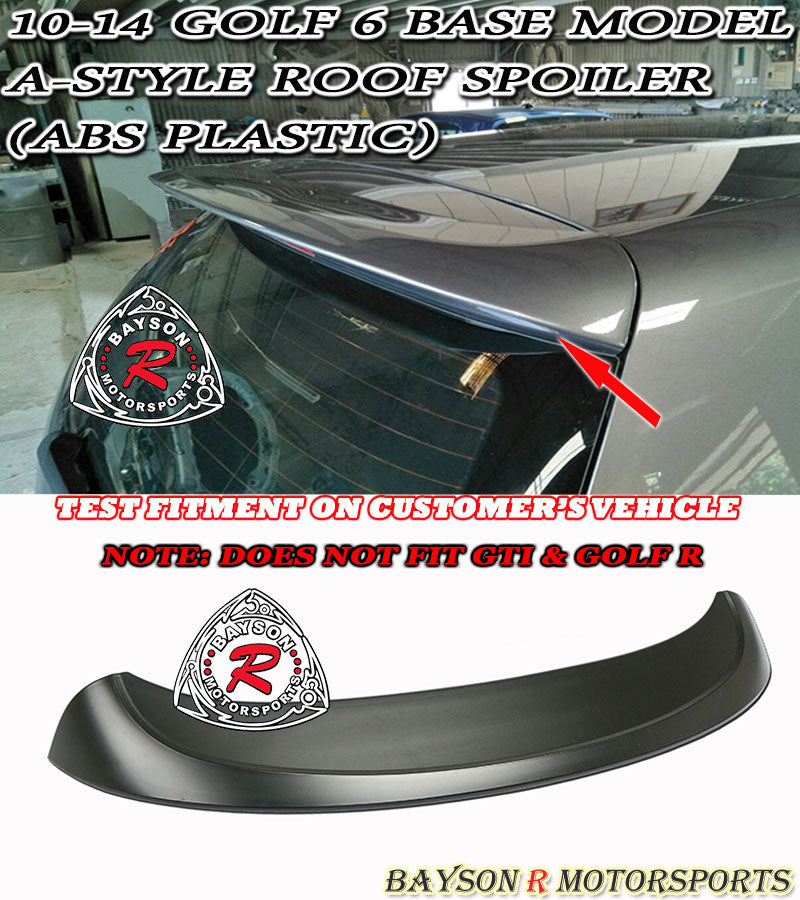 A Style Spoiler For 2010-2014 Volkswagen Golf 6 (MK6) - Bayson R Motorsports