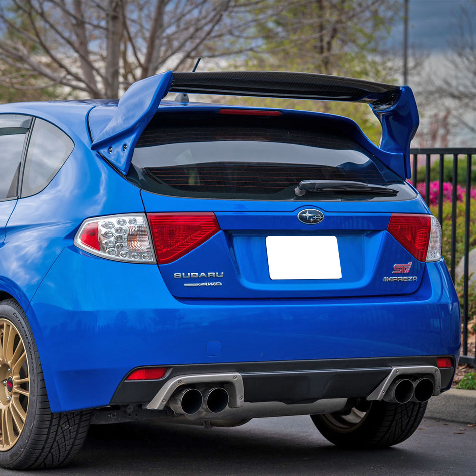 VR Style Spoiler (Carbon Fiber) For 2008-2014 Subaru Impreza/WRX/WRX Sti (5Dr Hatchback)
