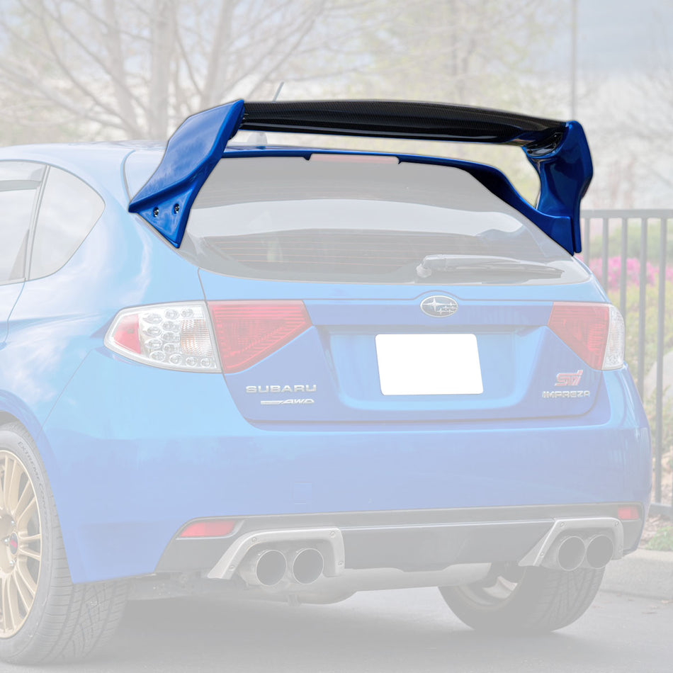 VR Style Spoiler (Carbon Fiber) For 2008-2014 Subaru Impreza/WRX/WRX Sti (5Dr Hatchback)