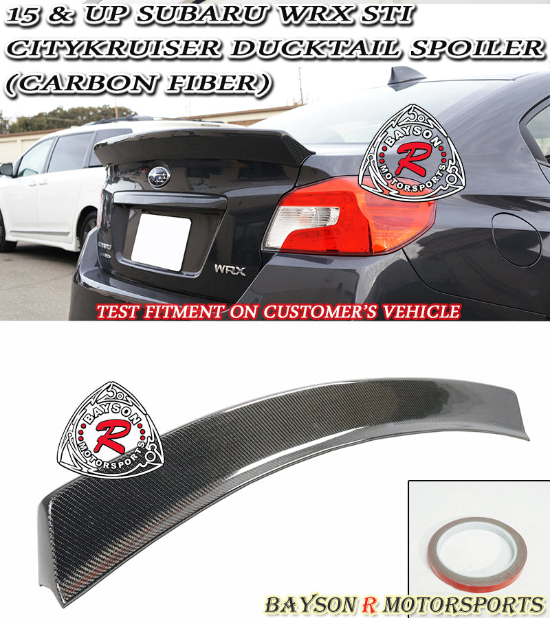 Wrx Spoiler Risers CityKruiser Spoiler (Carbon Fiber) For 2015-2021 Subaru WRX STi ...