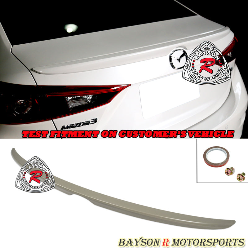 OE Style Spoiler For 2014-2018 Mazda 3 4Dr - Bayson R Motorsports