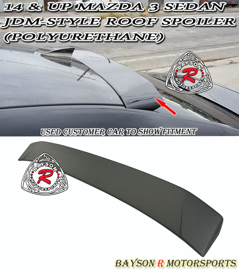 JDM Style Roof Spoiler For 2014-2018 Mazda 3 4Dr - Bayson R Motorsports