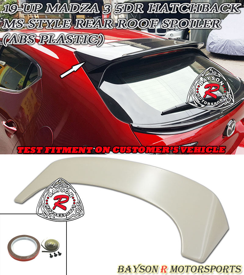 MS Style Spoiler For 2019-2022 Mazda 3 5Dr - Bayson R Motorsports